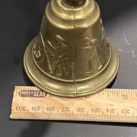 Vintage Brass Bell Depicting Napoleon Bonaparte Clapper Bell French Table Bell - Picture 10 of 10